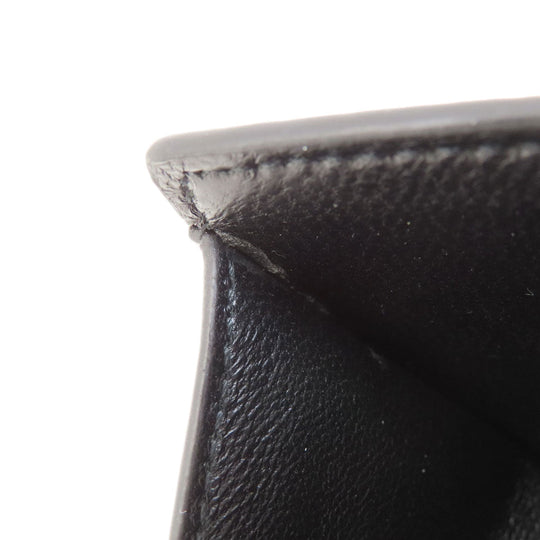 BALENCIAGA Bifold Wallet 650879 leather black logo mens(Unisex) Used Authentic