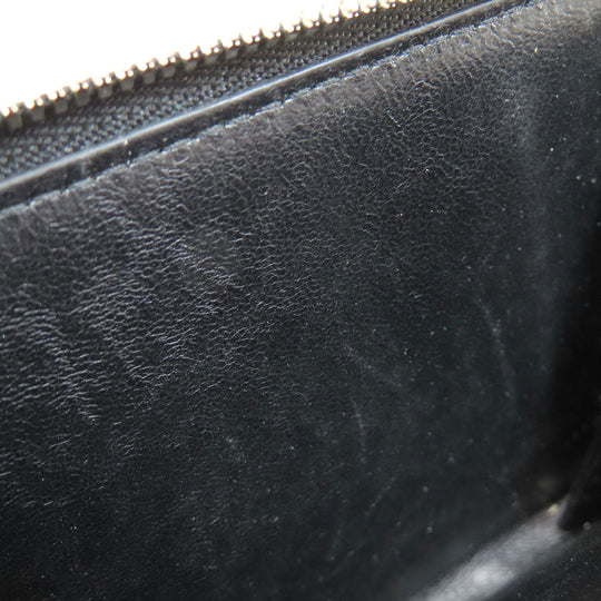 BALENCIAGA Bifold Wallet 650879 leather black logo mens(Unisex) Used Authentic