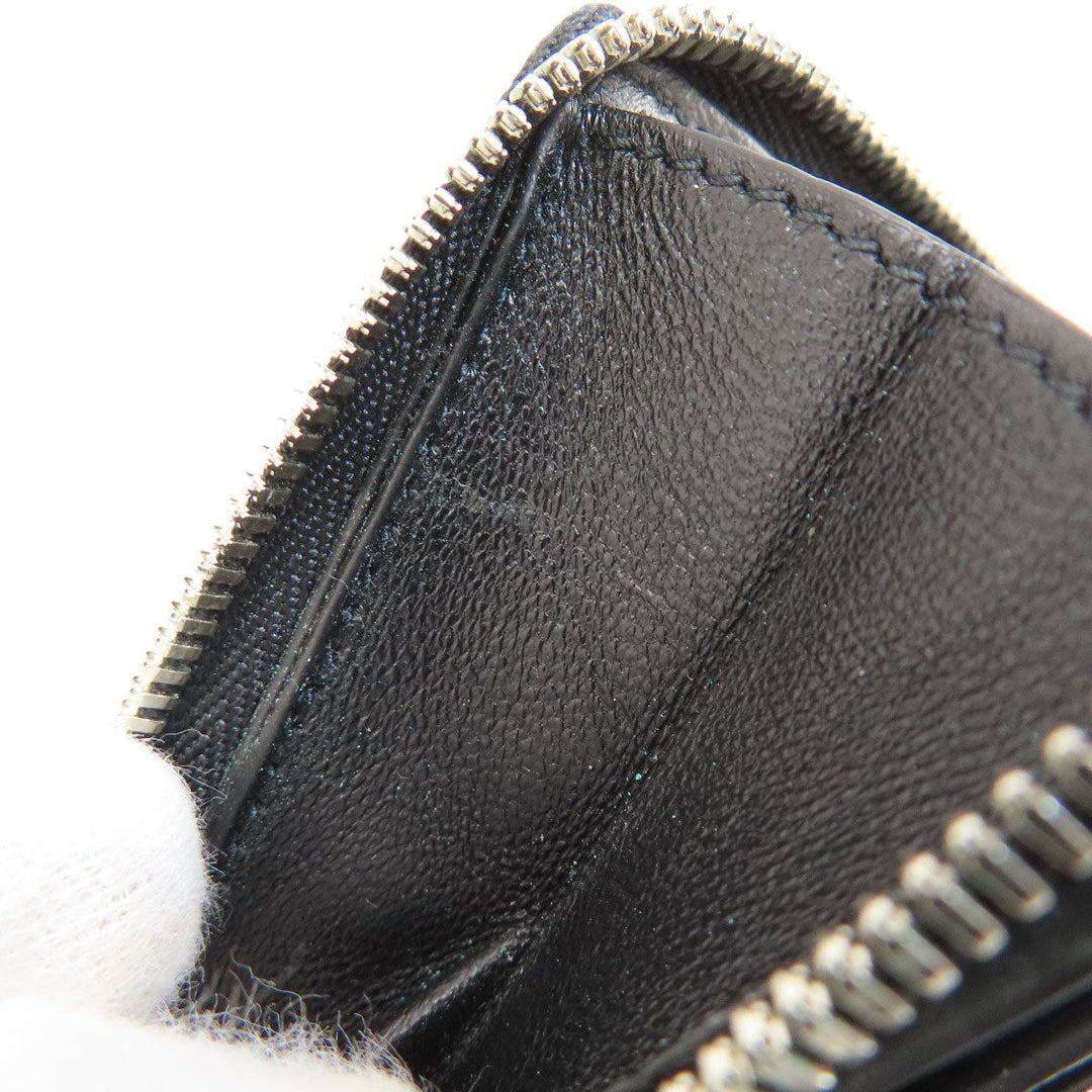 BALENCIAGA Bifold Wallet 650879 leather black logo mens(Unisex) Used Authentic