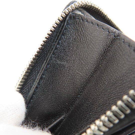 BALENCIAGA Bifold Wallet 650879 leather black logo mens(Unisex) Used Authentic