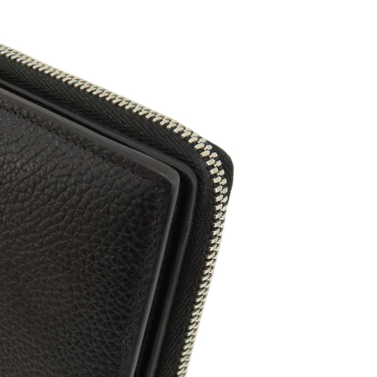 BALENCIAGA Bifold Wallet 650879 leather black logo mens(Unisex) Used Authentic