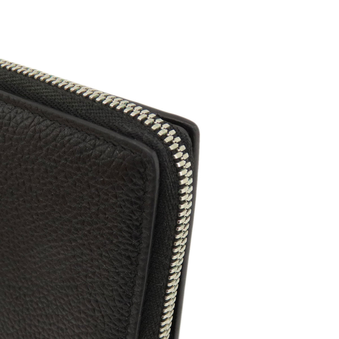 BALENCIAGA Bifold Wallet 650879 leather black logo mens(Unisex) Used Authentic