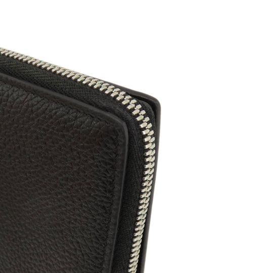 BALENCIAGA Bifold Wallet 650879 leather black logo mens(Unisex) Used Authentic