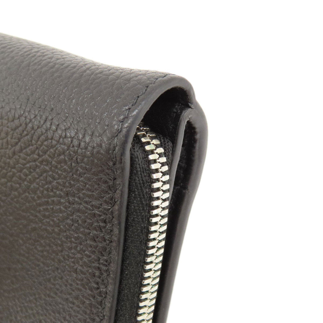 BALENCIAGA Bifold Wallet 650879 leather black logo mens(Unisex) Used Authentic