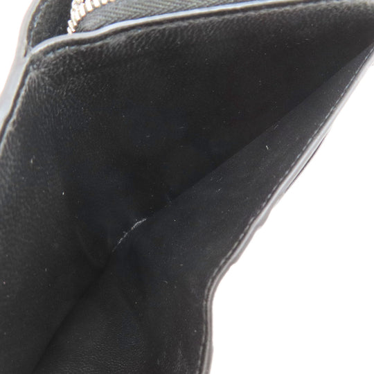BALENCIAGA Bifold Wallet 650879 leather black logo mens(Unisex) Used Authentic