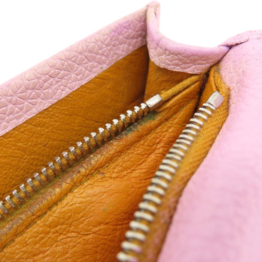 BVLGARI Long Wallet Purse leather pink Bulgari Bulgari Women Used Authentic