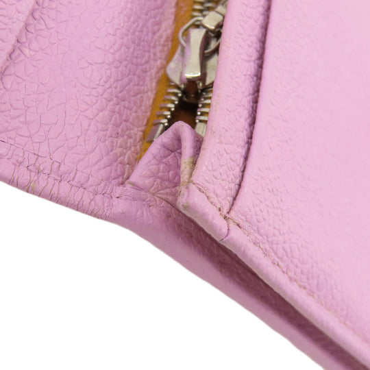 BVLGARI Long Wallet Purse leather pink Bulgari Bulgari Women Used Authentic
