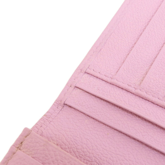BVLGARI Long Wallet Purse leather pink Bulgari Bulgari Women Used Authentic
