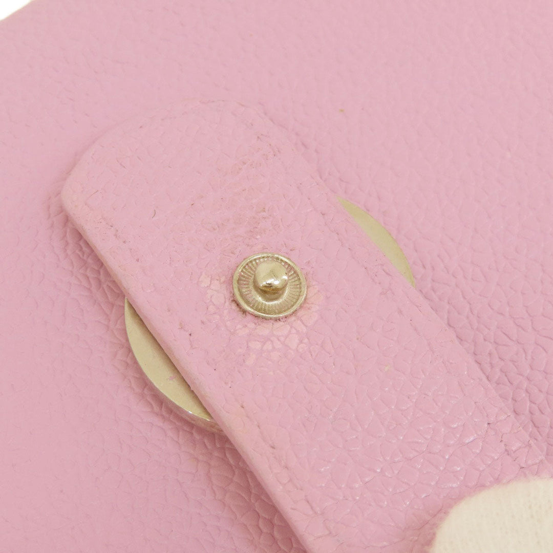 BVLGARI Long Wallet Purse leather pink Bulgari Bulgari Women Used Authentic
