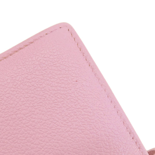 BVLGARI Long Wallet Purse leather pink Bulgari Bulgari Women Used Authentic
