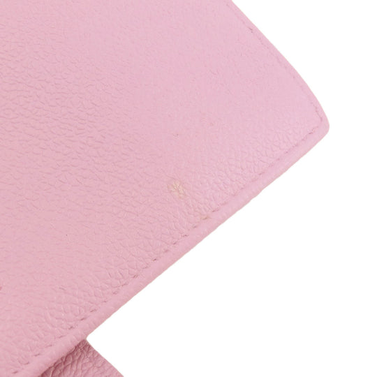 BVLGARI Long Wallet Purse leather pink Bulgari Bulgari Women Used Authentic
