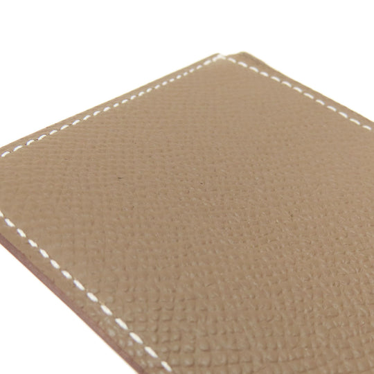 HERMES Coin case Epsom beige Constance Slim Etoupe Gold Metal Women Used Authentic