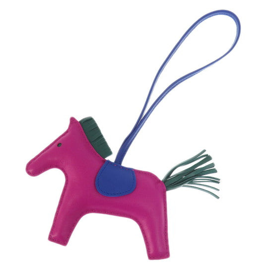 HERMES key ring Anemiro purple Rodeo Charm MM Women Used Authentic