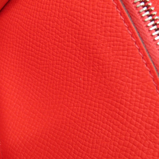 HERMES Long Wallet Purse Epsom Red Azap Classic Women Used Authentic