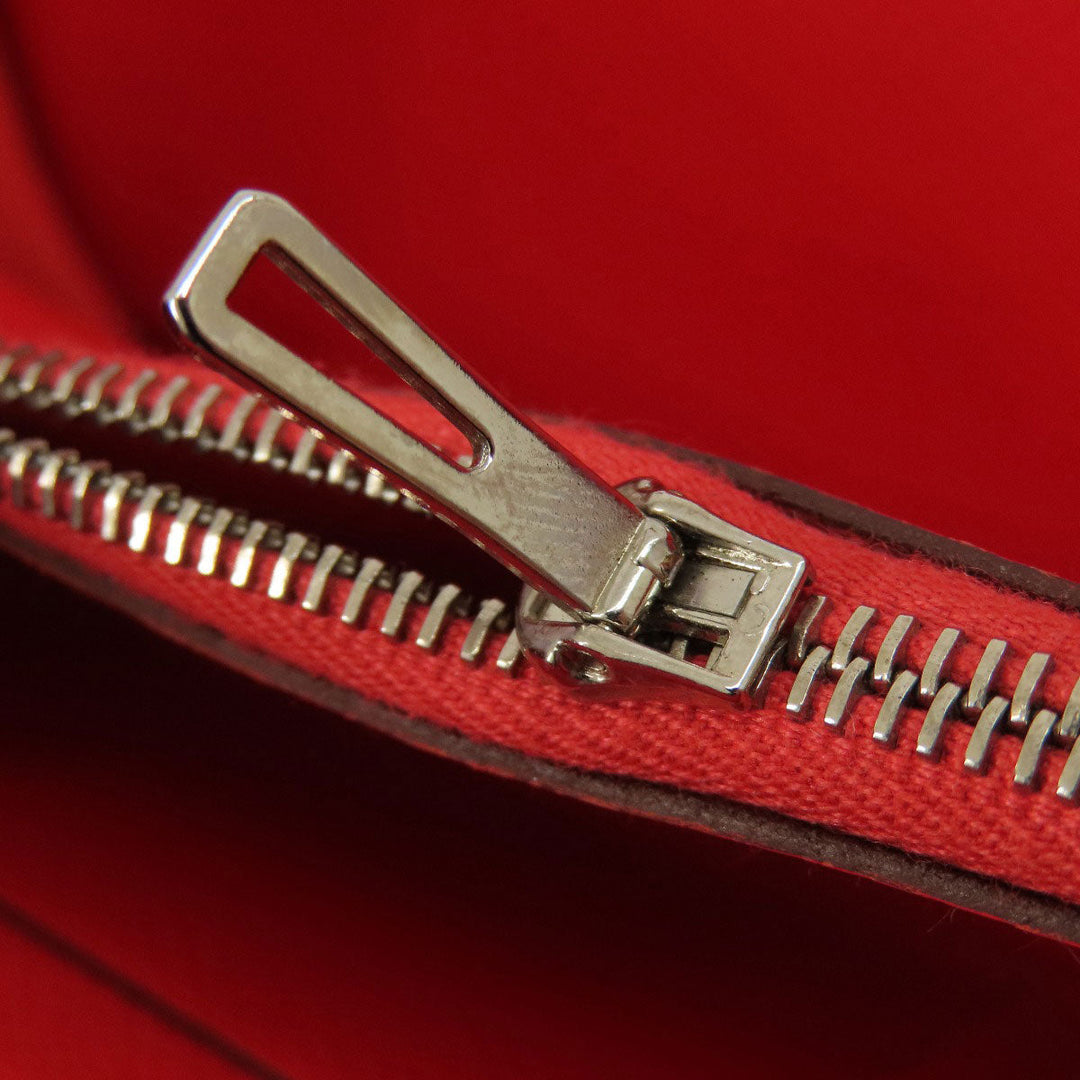 HERMES Long Wallet Purse Epsom Red Azap Classic Women Used Authentic