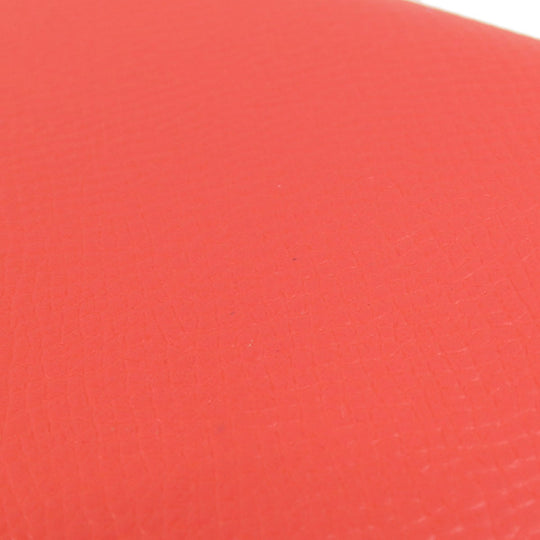 HERMES Long Wallet Purse Epsom Red Azap Classic Women Used Authentic