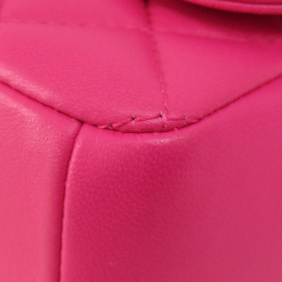 CHANEL Shoulder Bag lambskin pink ChainShoulder Matelasse Gold Metal