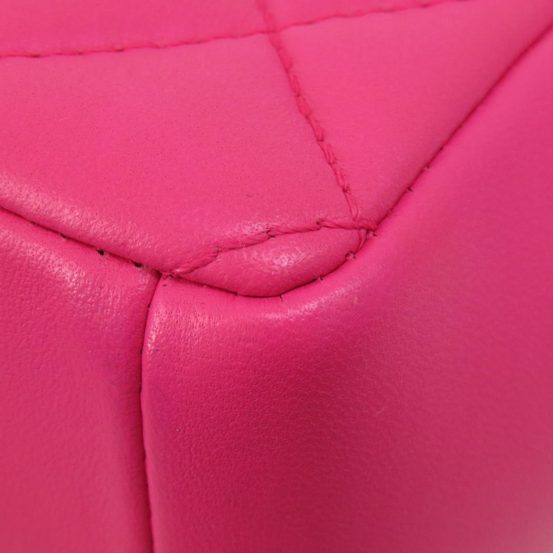 CHANEL Shoulder Bag lambskin pink ChainShoulder Matelasse Gold Metal