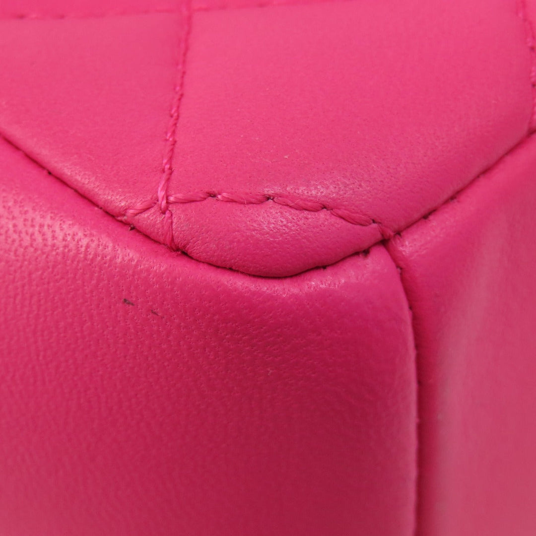 CHANEL Shoulder Bag lambskin pink ChainShoulder Matelasse Gold Metal