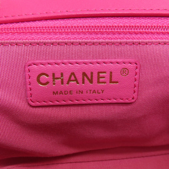CHANEL Shoulder Bag lambskin pink ChainShoulder Matelasse Gold Metal