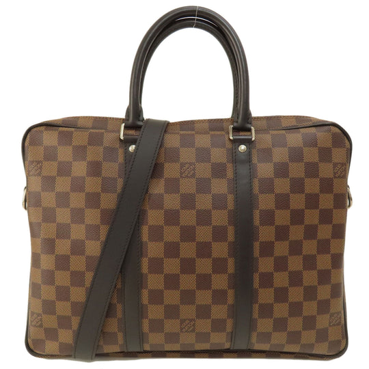 LOUIS VUITTON Business bag N41466 Damier canvas Brown Porto Document Voyage PM Damier Ebene