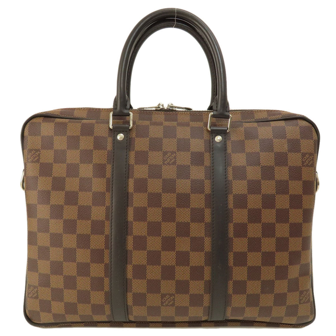 LOUIS VUITTON Business bag N41466 Damier canvas Brown Porto Document Voyage PM Damier Ebene