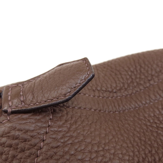 HERMES Handbag Taurillon Clemence Brown Bolide 31 Brown SilverMetal