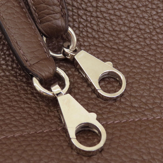 HERMES Handbag Taurillon Clemence Brown Bolide 31 Brown SilverMetal