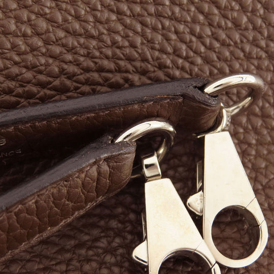 HERMES Handbag Taurillon Clemence Brown Bolide 31 Brown SilverMetal