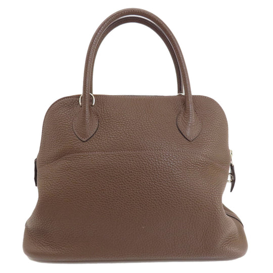 HERMES Handbag Taurillon Clemence Brown Bolide 31 Brown SilverMetal