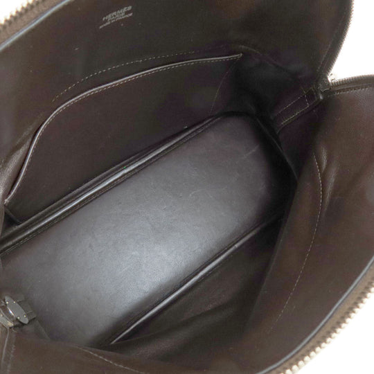 HERMES Handbag Taurillon Clemence Brown Bolide 31 Brown SilverMetal