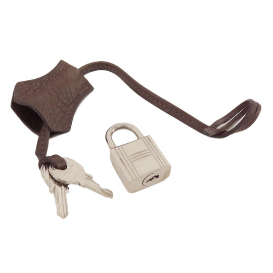 HERMES Handbag Taurillon Clemence Brown Bolide 31 Brown SilverMetal