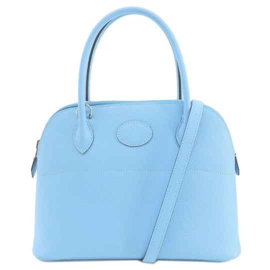HERMES Handbag Epsom Light blue Bolide 27 Celeste SilverMetal Women Used Authentic