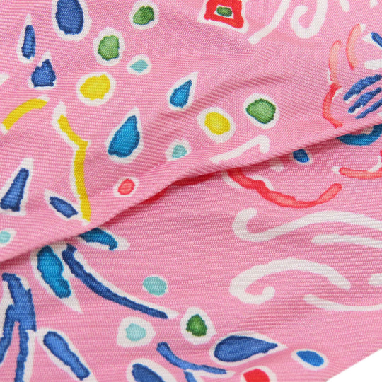 HERMES scarf silk pink Twilly Women Used Authentic