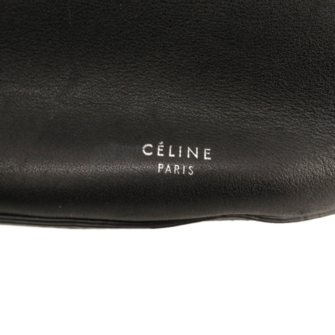 CELINE Shoulder Bag Calfskin black Big Bag Bucket Women Used Authentic
