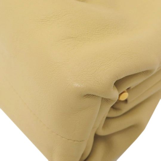 BOTTEGAVENETA Shoulder Bag Calfskin beige Gamaguchi Shoulder Women Used Authentic