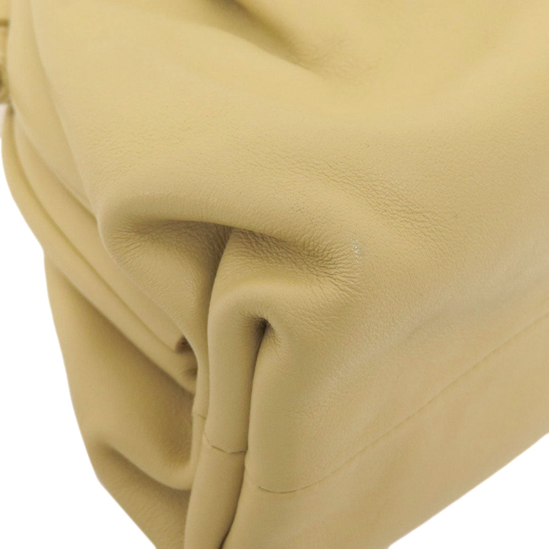 BOTTEGAVENETA Shoulder Bag Calfskin beige Gamaguchi Shoulder Women Used Authentic
