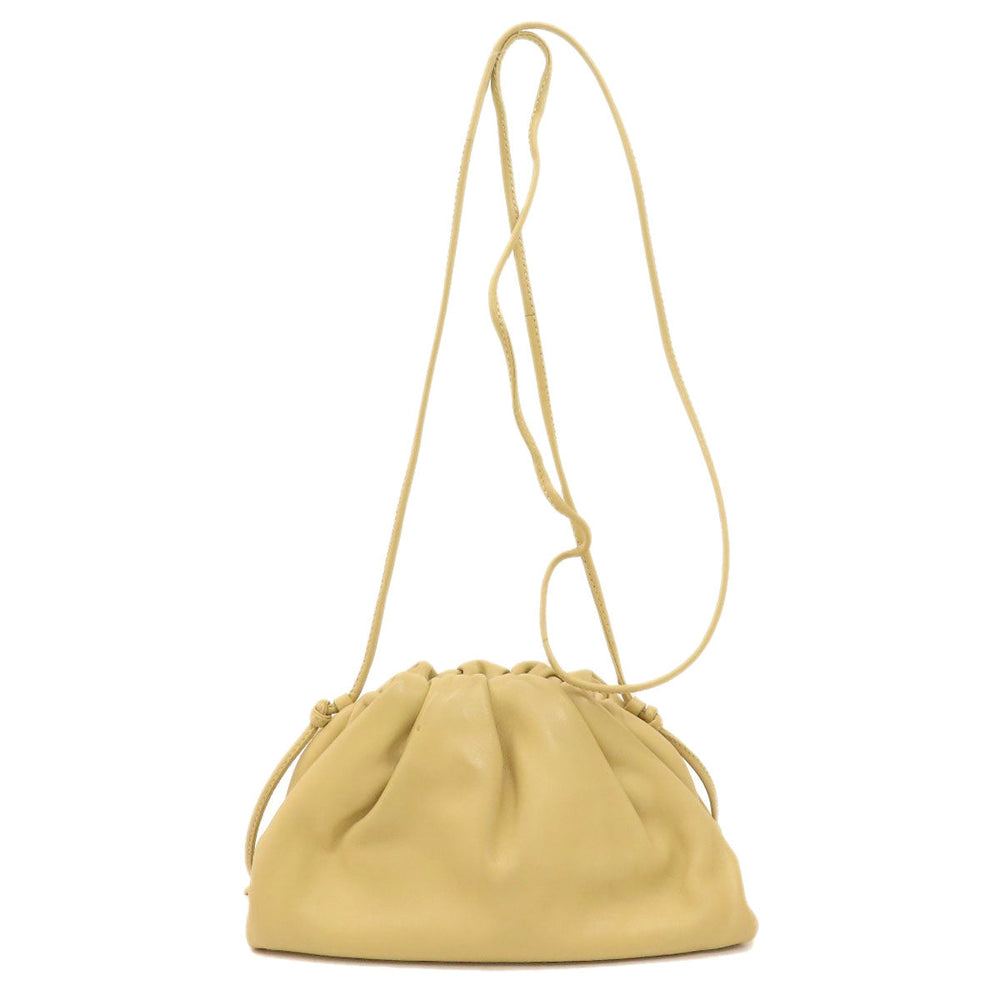 BOTTEGAVENETA Shoulder Bag Calfskin beige Gamaguchi Shoulder Women Used Authentic