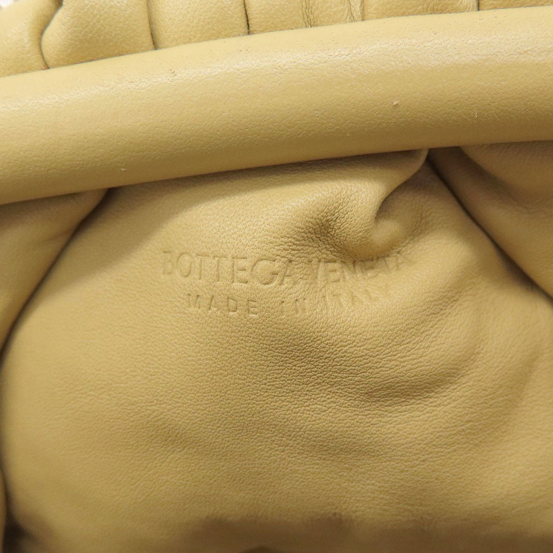 BOTTEGAVENETA Shoulder Bag Calfskin beige Gamaguchi Shoulder Women Used Authentic