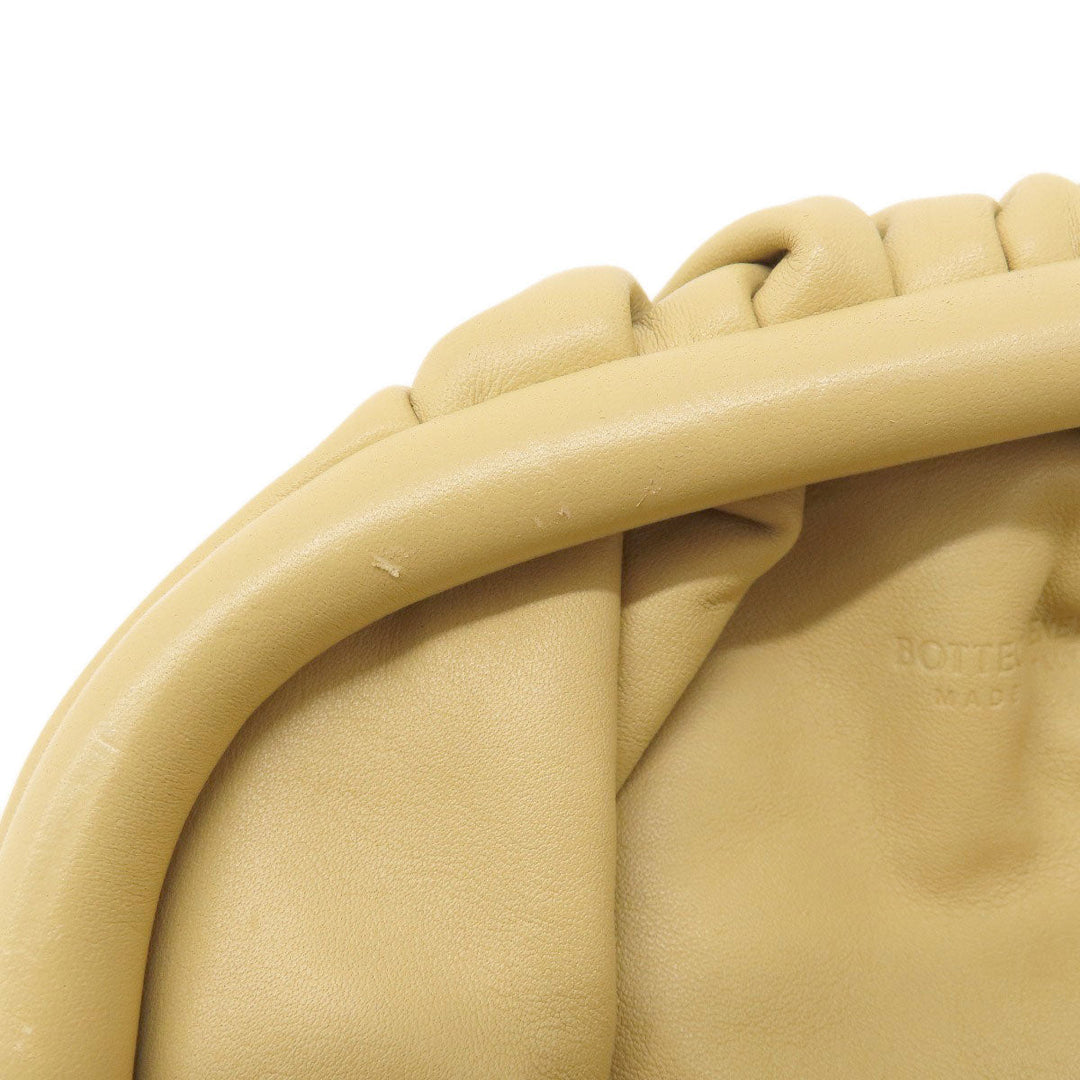 BOTTEGAVENETA Shoulder Bag Calfskin beige Gamaguchi Shoulder Women Used Authentic