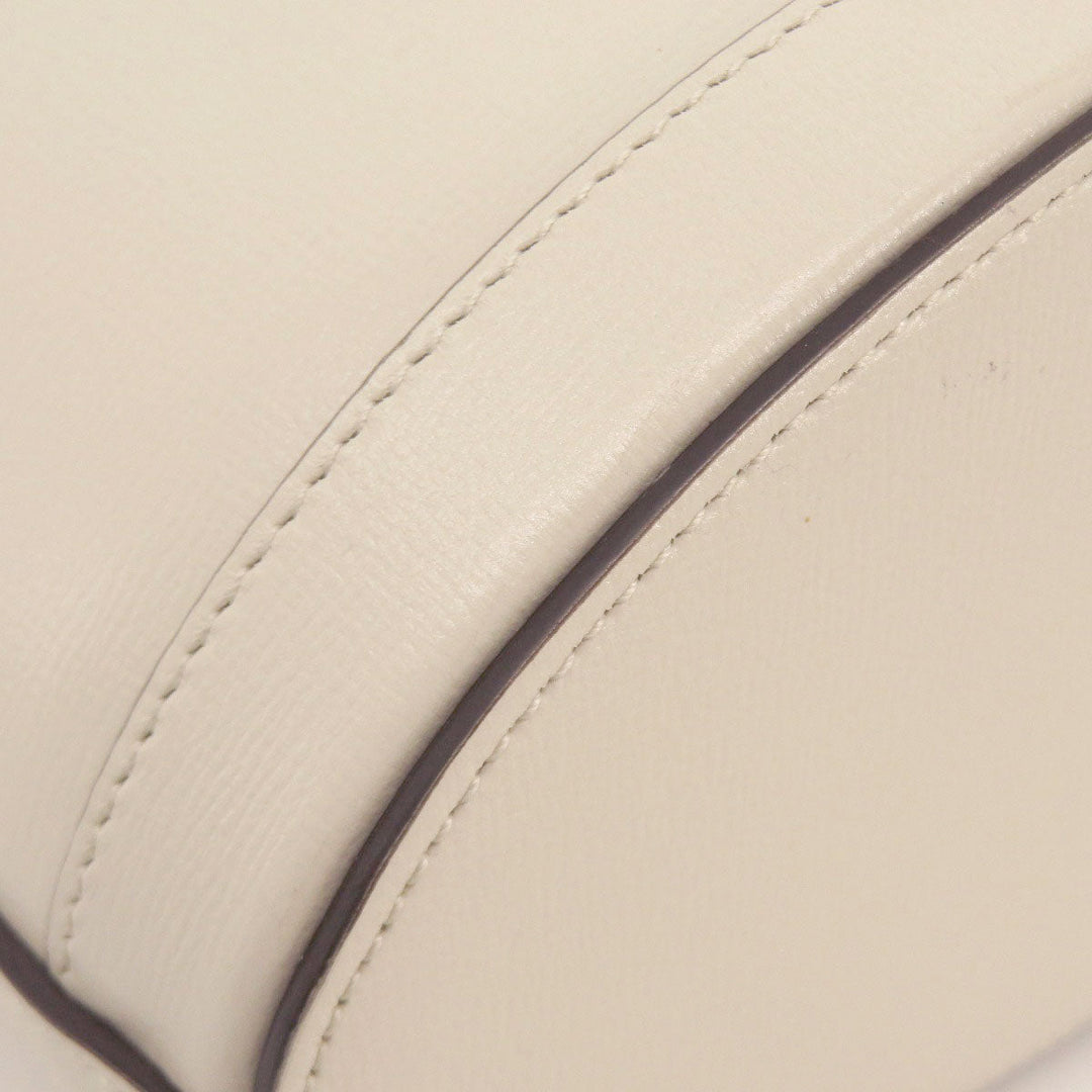 GUCCI Tote Bag 602118 leather white Horsebit Bucket Bag Women Used Authentic