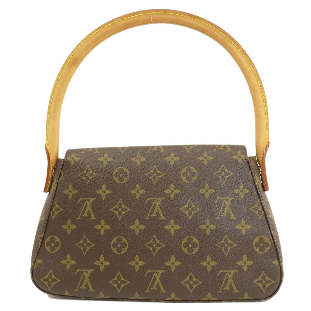 LOUIS VUITTON Handbag M51147 Monogram canvas Brown Mini Looping Monogram Women Used Authentic