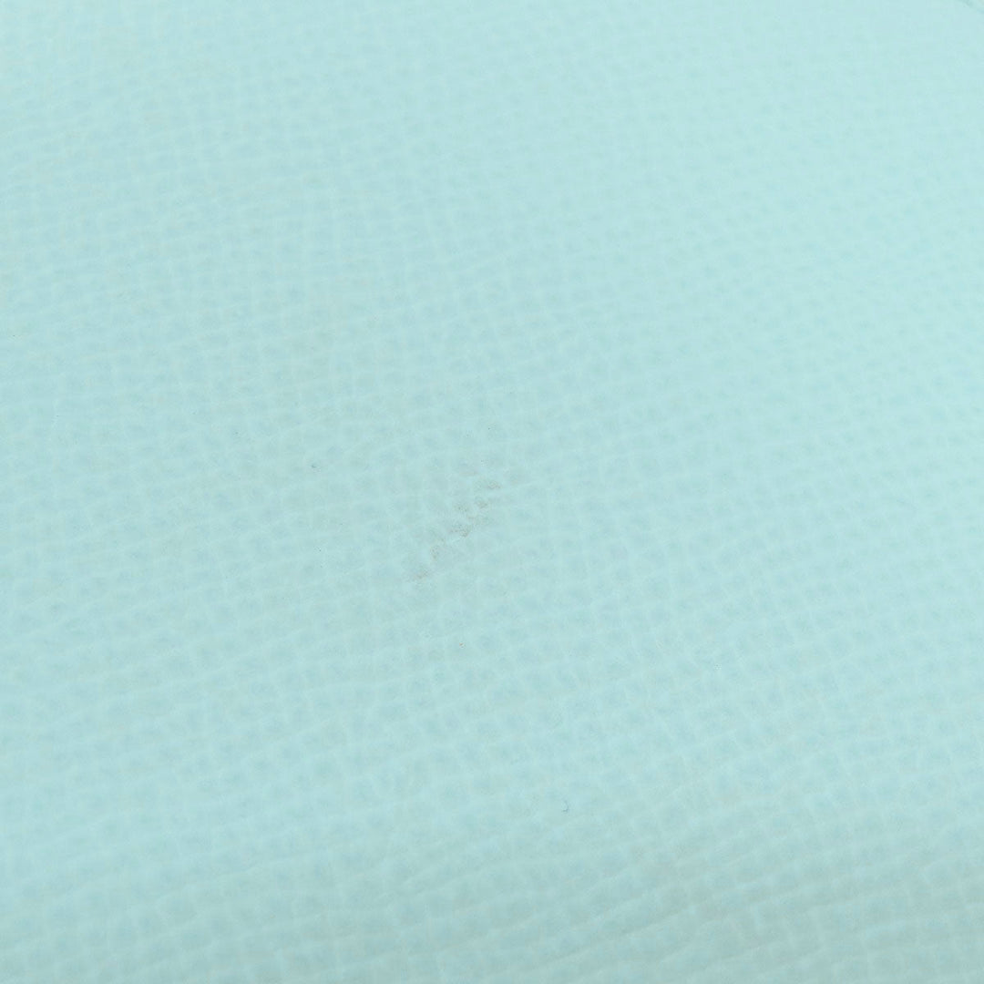 HERMES Long Wallet Purse Epsom Mint blue Azap Silk in Long