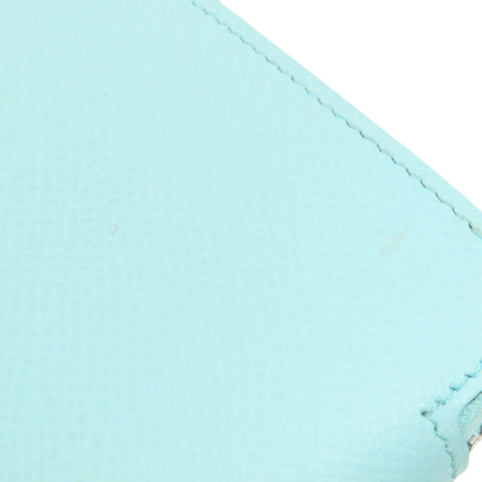 HERMES Long Wallet Purse Epsom Mint blue Azap Silk in Long