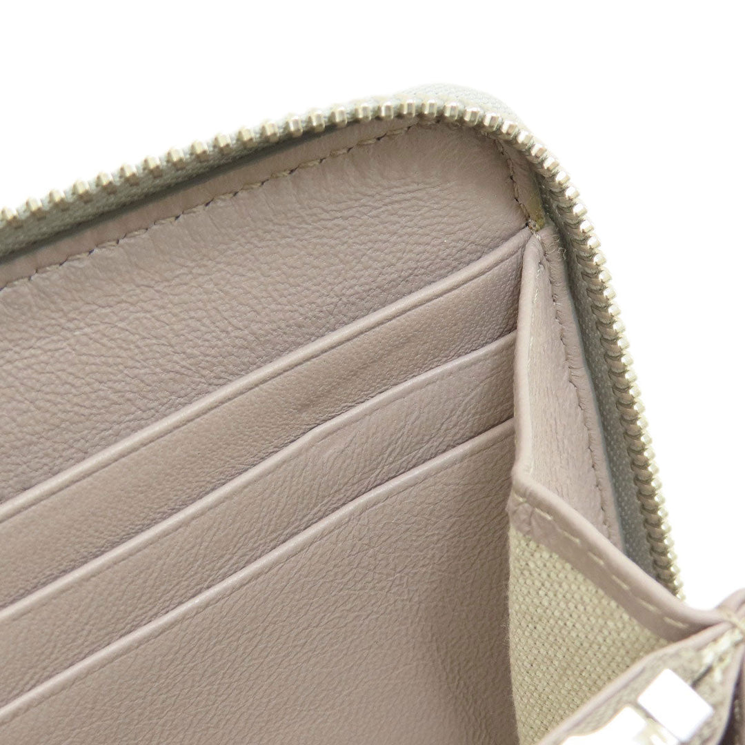 JIMMY CHOO Long Wallet Purse leather Silver logo Women Used Authentic