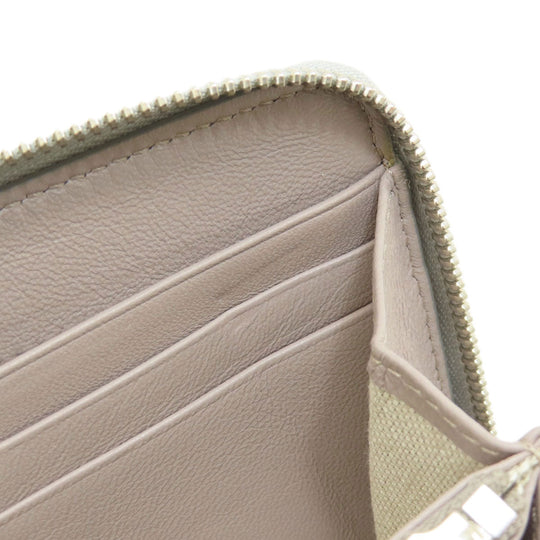JIMMY CHOO Long Wallet Purse leather Silver logo Women Used Authentic