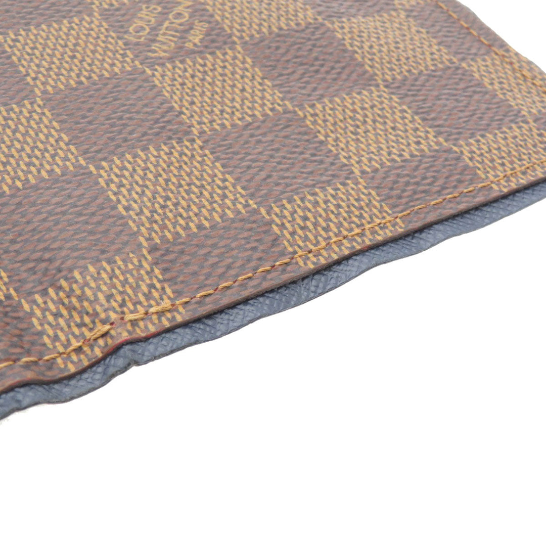 LOUIS VUITTON Long Wallet Purse N63153 Damier canvas Brown Portefeuille Brazza Former Women Used Authentic