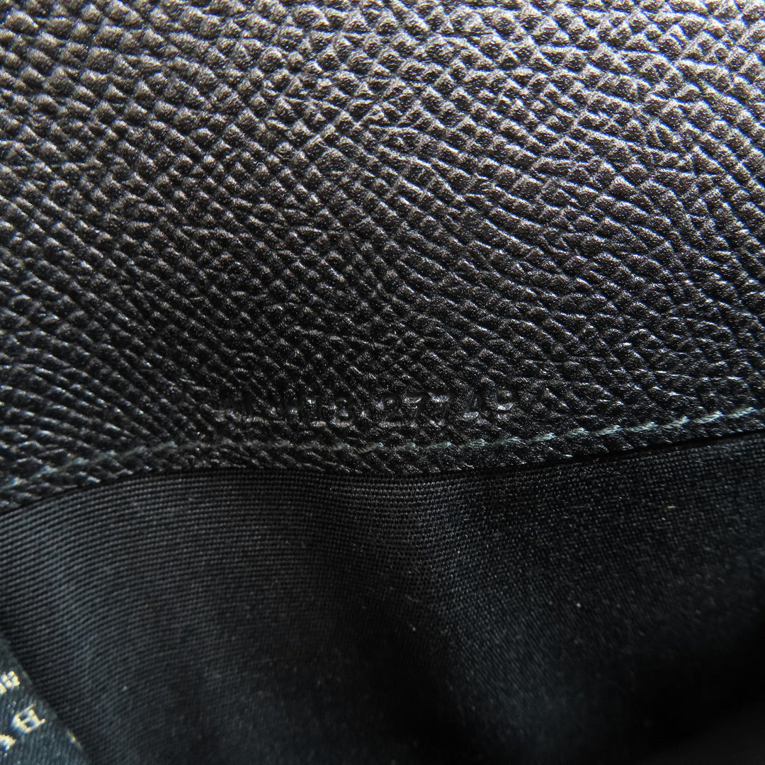 BVLGARI Long Wallet Purse leather black logo