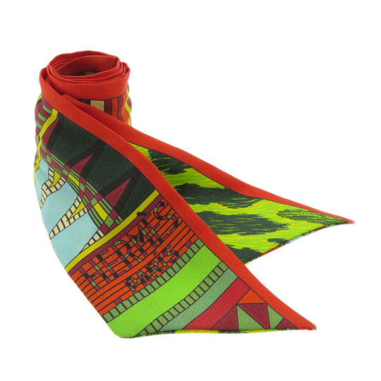 HERMES scarf silk multicolor Twilly Women Used Authentic