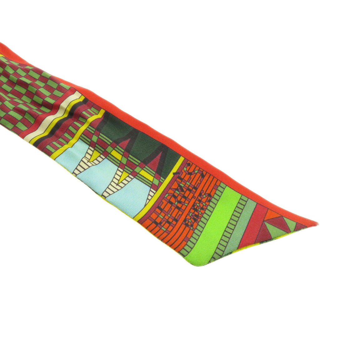 HERMES scarf silk multicolor Twilly Women Used Authentic
